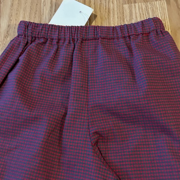 Little Ones Red & Blue Checkered Pants - 100% Cotton - Size 2T - New w/ Tags - Picture 6 of 7
